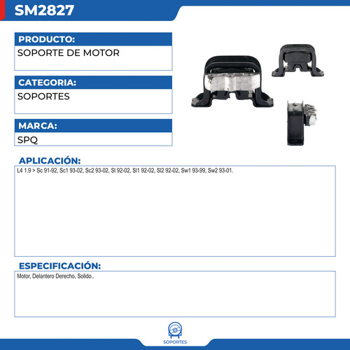 Soporte De Motor Saturn Sc2 1993-2002 L4 1.9 Foto 2