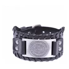 Pulsera Brazalete Cuero Estilo Vikingo