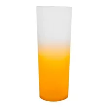 Copo Long Drink Degrade Laranja Fluorescente 250 Ml 10 Und