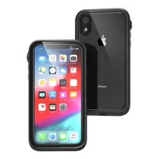 Funda Negra Transparente Con Tira Para iPhone XR