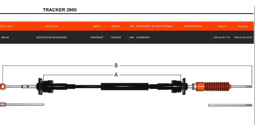 Chicote De Velocidades Traker Geo 2000 Automtico Foto 4