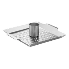 Grelha Tramontina Cosmos Para Frango Inox Recipiente Tempero