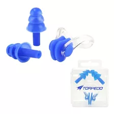 Set Tapon Oído + Naricera Torpedo Natación Piscina