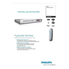 Manual Gravador De Dvd Philips Dvdr3380 Impresso