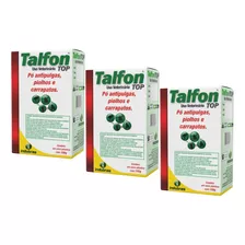 Kit 3 Unidades - Talfon Top Pó Antipulgas E Piolhos - 100g