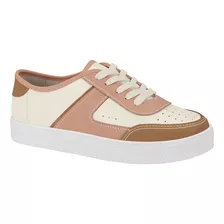 Zapatillas Mujer Moleca Eco Cuero C/cordones Urbanas Scarpy