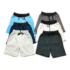 Shorts Infantil Masculino Atacado Kit 7 Peças Cores Promoção