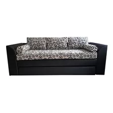 Divan Con Carro Automatico Chenille Cama Muebles Oasis Promo