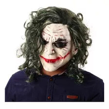 Mascara Cosplay Latex Coringa Joker C/ Cabelo