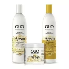 Kit Olio Shampoo + Acondicionador + Baño De Crema Argan 