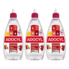 Adoçante Líquido Dietético Sacarina Adocyl 200ml 3 Unidades