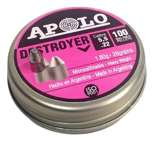 Balines Apolo Destroyer Point 1,8gr