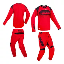 Kit Conjunto Roupa Motocross Calça Camisa Ims Vermelho Total