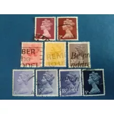 Colección Estampillas De Las Nueve Reinas Reino Unido 1973