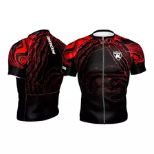 Camisa Ciclismo Kode Stone Preta/vermelho