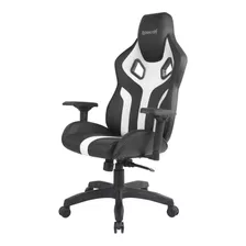 Silla De Escritorio Redragon C502 Capricornus Gamer Ergonómica Negra Y Blanca Con Tapizado De Cuero Sintético