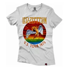 Baby Look Feminina Led Zeppelin Us Tour 75 Classic Rock