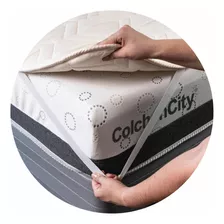 Pillow Top Todo Matelase 0.90x1.90 En Jackard - Colchoncity 