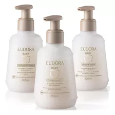 Kit Eudora Baby: Shampoo + Cond. + Sabonete Líq. Hipoal.