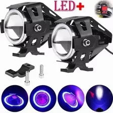 Par Faros Ojo Angel Led Foco Moto Exploradora Demonio Aux