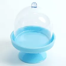 10 Redoma Para Doces Mini Cúpula Azul Lembrancinha