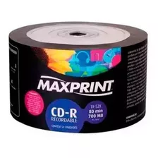 Cd Printable Tubo 50un 700mb 80min Vel 52x Branco Imprimir