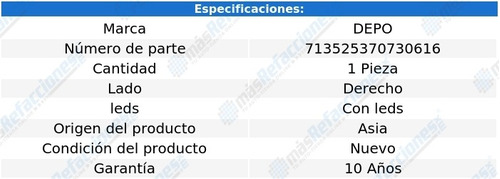 Faro Niebla Derecho C/leds Bmw 318i 16-19 Depo Foto 4