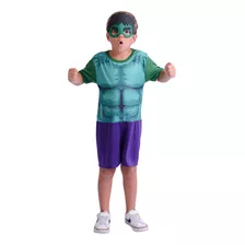 Fantasia Roupa Infantil Festa Aniversário Hulk