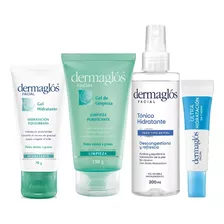 Kit Dermaglos Facial Limpieza + Hidratación Para Piel Mixta