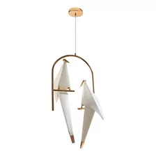 Luminária Pendente 2 Arandela Perch Bir Origami Passaro Led Bivolt