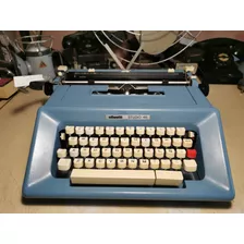 Maquina De Escribir Semiportatil Olivetti Studio 46 Azul 