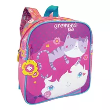 Mochila Infantil Jardín Gremond Kids Niño Niña Color Bordo Claro/violeta/azul Aero