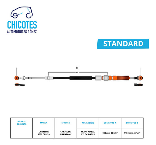 Chicote Transversal De Velocidades Chrysler Phantom Foto 3