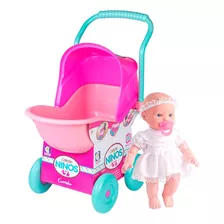 Carrinho De Boneca Passeio Milk Bebê Reborn Infantil Menina