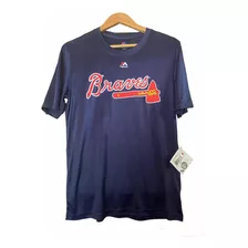 Jersey Mlb Atlanta Braves Entreno Majestic Talla Xl Juvenil