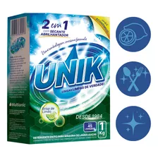 Detergente Unik E Pó Para Lava Louças Caixa 1k Limão