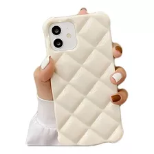 Estuche Acrílico Rugorizado Blanco Para iPhone 12 Pro Max