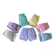 Shorts Bebe - Suedine (kit C/3) - Liso