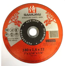 10 Discos Corte Samurai 7 Polegadas P/ Esmerilhadeira