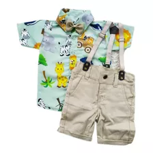 Roupa Tema Safari Conjunto Social Menino Do Safari Promoçao