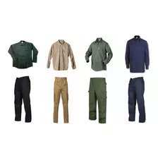 Pantalon Cargo Y Camisa Trabajo Para Trabajo Triple Costura