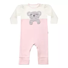 Roupa Bebê Macacão Tip Top Poá Pijama Pezinho Ursinho Coala 