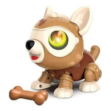 Robô Magic Dog Com Sensor, Som E Luz Marrom