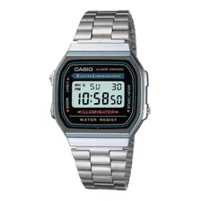 Reloj Pulsera Casio Vintage A168 De Cuerpo Color Plateado