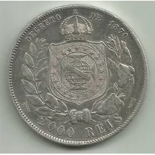 Moeda 2.000 Réis Prata Império Do Brasil 1889 Ref. 501