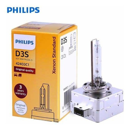 ( 1 ) Bulbo Philips D3s 42v 35w Hid Xenn Standard Original Foto 8