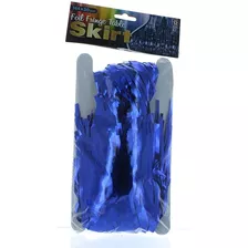 Blue Metallic Foil Fringe Falda De Mesa 144&#34; X 30&#34; .