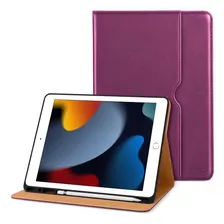 Funda iPad 10.2 Dtto Cuero Soporte Mano Púrpura