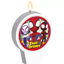 Vela Spidey E Seus Amigos - Para Bolo, Aniversário E Festa