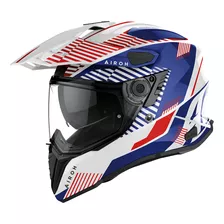 Capacete Airoh Commander Azul Big Trail Trilha Off Road